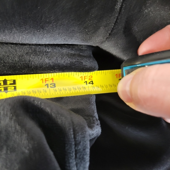 Womens Green Tea Velour draw string pants Black Flare/bootcut bottoms Size Small - Picture 12 of 12